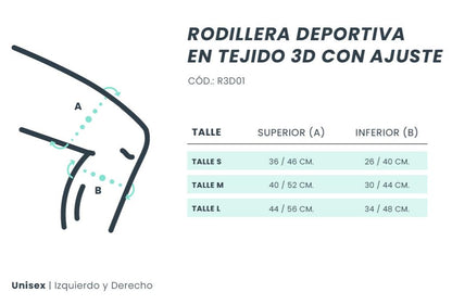 Descubre la rodillera deportiva con tejido 3D y silicona antideslizante, diseñada para ofrecer soporte, comodidad y estabilidad durante tus entrenamientos y actividades físicas. Ideal para prevenir lesiones y mejorar el rendimiento.