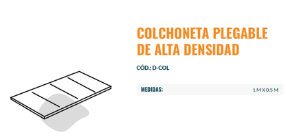 Descubre la comodidad y versatilidad de la colchoneta plegable de alta densidad. Ideal para descanso, ejercicios o acampadas, ofrece soporte óptimo y fácil almacenamiento gracias a su diseño compacto. Perfecta para cualquier ocasión.