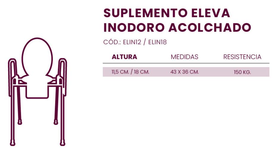 La **eleva inodoro acolchado** es un accesorio diseñado para proporcionar mayor comodidad y seguridad al usuario al utilizar el inodoro. Con un diseño suave y acolchado, eleva la altura del asiento, facilitando el uso para personas con movilidad reducida, adultos mayores o personas con dolor en las articulaciones. Su instalación es sencilla y es ideal para mejorar la experiencia en el baño, ofreciendo un soporte adicional y un mayor confort.