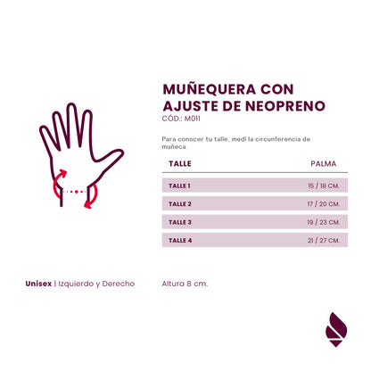 Muñequera tubo con ajuste de neopreno, ideal para brindar soporte y estabilidad a la muñeca durante actividades físicas. Fabricada con materiales de alta calidad, flexible y cómoda, perfecta para la prevención de lesiones o la recuperación de esguinces. Ajuste personalizado y gran durabilidad.