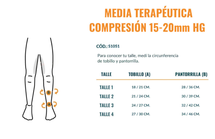 Medias de compresión 15/20 mmHg hasta la rodilla, con punta cerrada. Diseñadas para mejorar la circulación sanguínea, aliviar la fatiga y reducir la hinchazón en las piernas. Ideales para personas que pasan mucho tiempo de pie o sentadas, o para quienes necesitan un soporte extra durante la recuperación de lesiones.