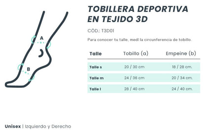 Descubre la tobillera deportiva en tejido, diseñada para brindar soporte, comodidad y protección durante tus actividades físicas. Ideal para prevenir lesiones y mejorar el rendimiento en deportes de alto impacto.